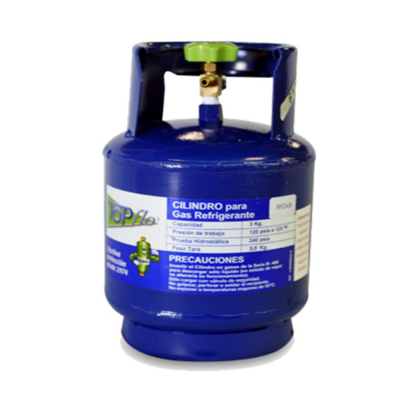 Cilindro recargable para refrigerante MO49 3 kg de capacidad