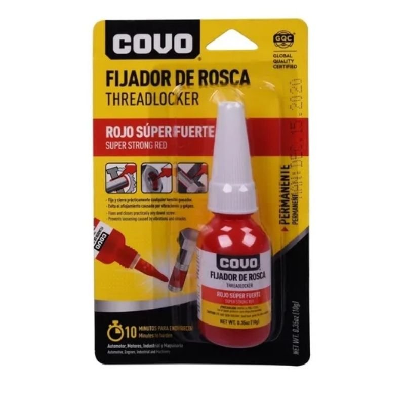 Fijador de Rosca Rojo extrafuerte 10 g Covo