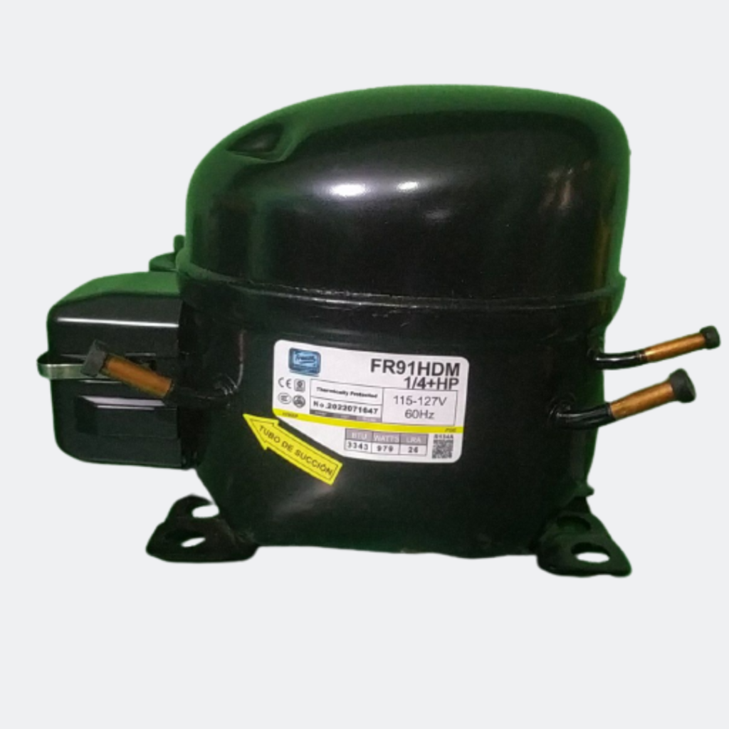 Compresor marca Freeze 1/4+Hp Alta R134a 110v/60hz, H/Mbp 979w 3343btu Fr91hdw