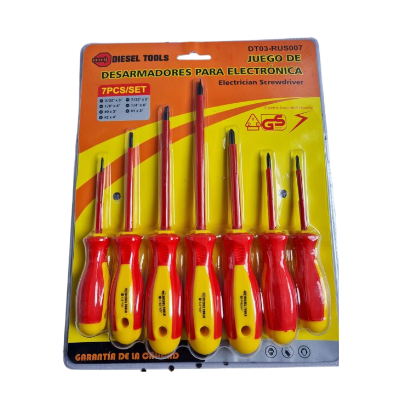 Juego de destornilladores para electrónica 7 piezas marca Diesel Tools