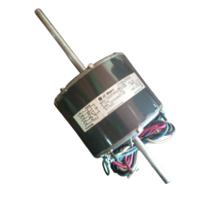 Motor ventilador para aire acondicionado doble eje 1/3 hp General Electric, ideal para sistemas HVAC, con alta eficiencia y compatibilidad en equipos de refrigeración.