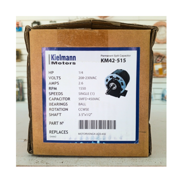 MOTOR VENTILADOR DE 1/4 HP CON BASE KM42-515 MARCA KIELMAN - Imagen 5
