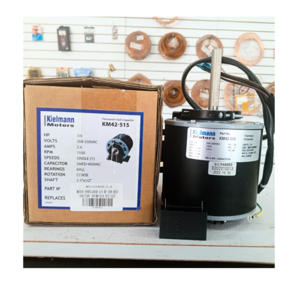 MOTOR VENTILADOR DE 1/4 HP CON BASE KM42-515 MARCA KIELMAN - Imagen 7