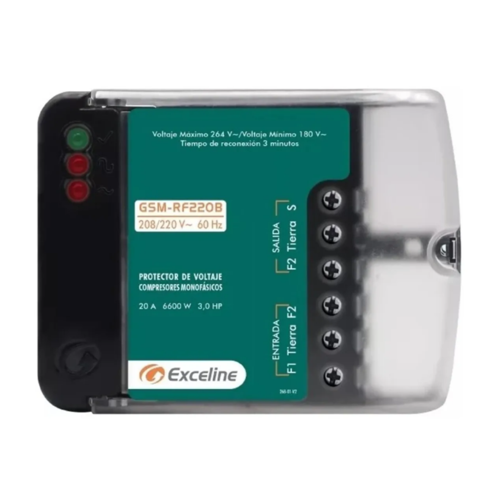 PROTECTOR PARA COMPRESORES MONOFÁSICOS 220V GSM-RF