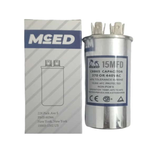 Capacitor De Marcha 15 MFD 370/440V McED