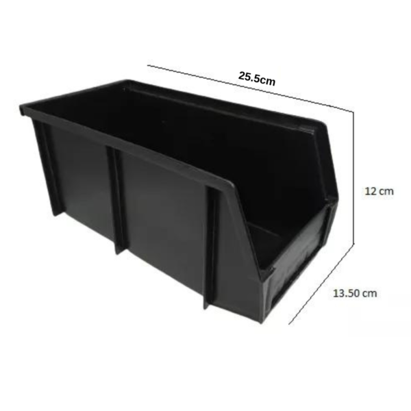CAJA APILABLE NEGRA MEDIANA ANCHO 13.5cm LARGO 25.5cm ALTO 12cm - Imagen 2