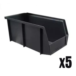 CAJA APILABLE NEGRA MEDIANA ANCHO 13.5cm LARGO 25.5cm ALTO 12cm