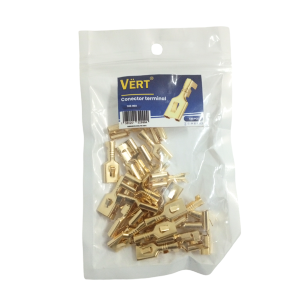 CONECTOR TERMINAL HEMBRA DE EMPALME RAPIDO CON PESTAÑAS DE BLOQUEO 6mm (30PCS) THE-002