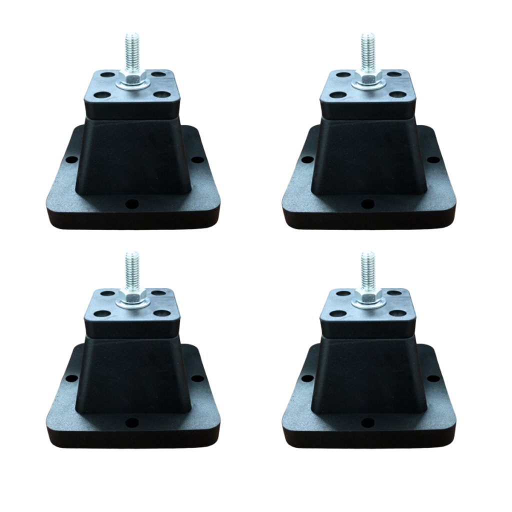 KIT GOMAS ANTI VIBRACION MONTAJE CONDENSADORA CUADRADA 4 UNIDADES