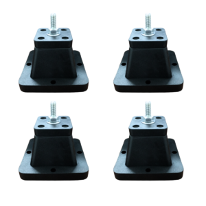 KIT GOMAS ANTI VIBRACION MONTAJE CONDENSADORA CUADRADA 4 UNIDADES