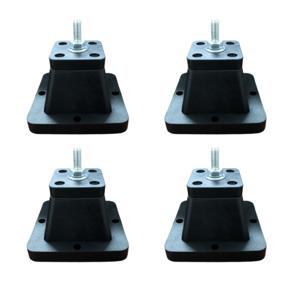 KIT GOMAS ANTI VIBRACION MONTAJE CONDENSADORA CUADRADA 4 UNIDADES