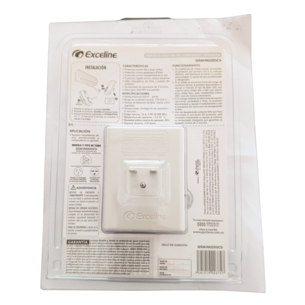 Protector Para Aires Acondicionados Hasta 48.000 BTU 220V Exceline GSM-RE22M - Imagen 3