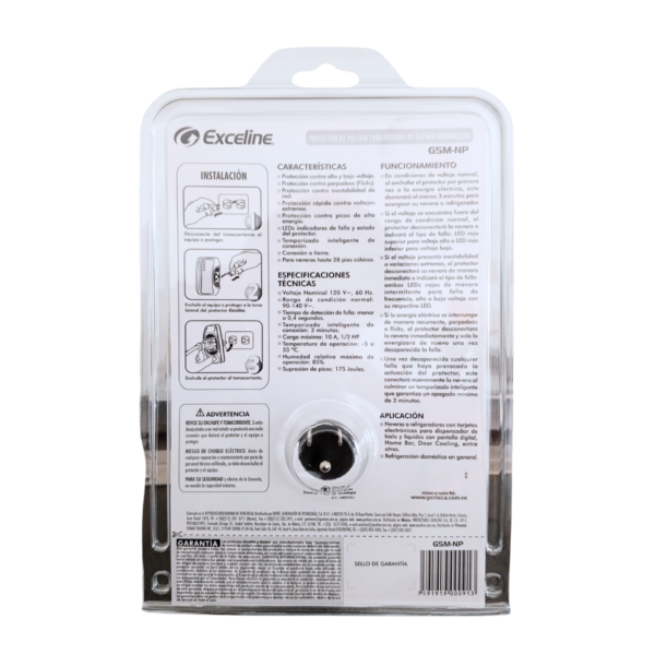 Protector Para Neveras Digitales Hasta 28 Pies 120V Exceline GSM-NP - Imagen 2