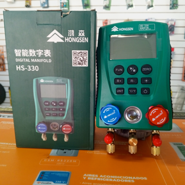 MANÓMETRO DIGITAL HS-330 , DOBLE CANAL, CÁLCULO INTELIGENTE, MEDIDOR DE PRESIÓN - Imagen 2
