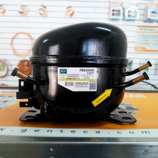 COMPRESOR MARCA FREEZE 1/4HP R134A, 110V/60HZ, L/MBP 218W 744BTU FR65HDM RF25C0801AG RF25C0801AG - Imagen 2