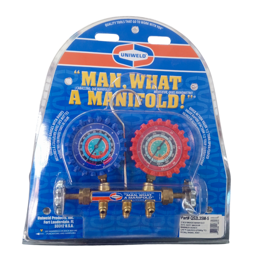 MANOMETRO UNIWELD ORIGINAL QS2L3M-5 PARA GAS R-134-R404A-R507