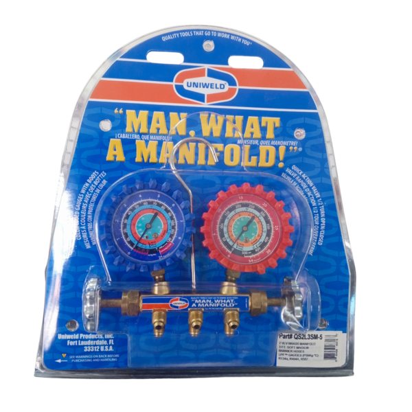 MANOMETRO UNIWELD ORIGINAL QS2L3M-5 PARA GAS R-134-R404A-R507
