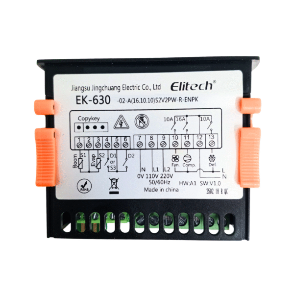CONTROLADOR DIGITAL TEMPERATURA 2 SONDAS P/CONGELACION 110/220V EK-630 ELITECH - Imagen 3