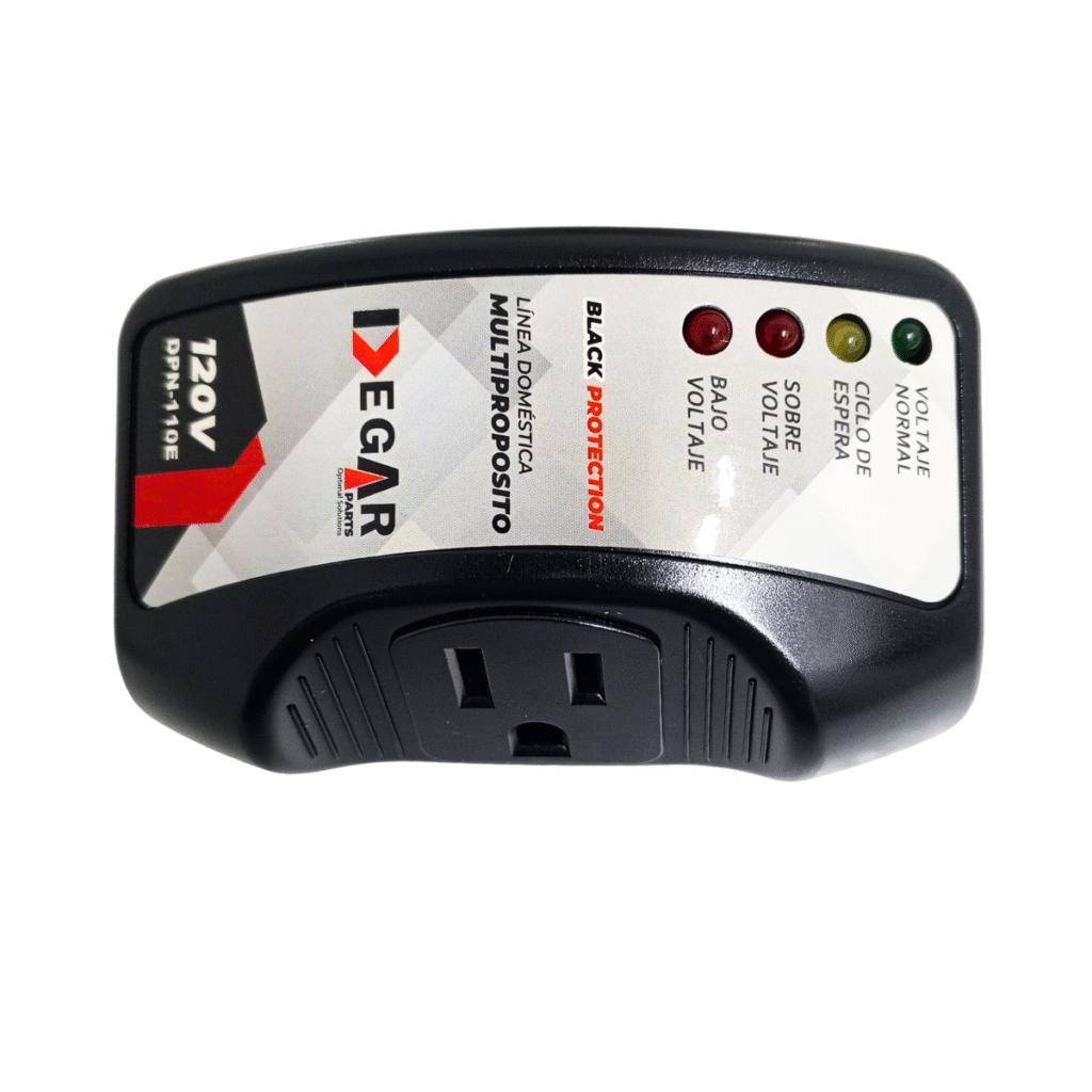 Protege tu refrigerador con el mejor protector de voltaje 110V para nevera DPN-110E DEGAR. Evita daños por bajones eléctricos, prolonga la vida útil del compresor y garantiza la seguridad de tus alimentos.