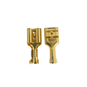 TERMINAL HEMBRA 621 LATON AMARILLO CON RETEN (CABLE 16-14) (PAQUETE DE 10 UNIDADES)