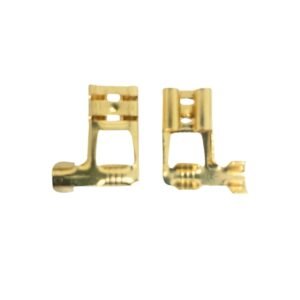 TERMINAL HEMBRA BANDERA LATON AMARILLO (10 PCS X EMPAQUE)  HE04D04800H
