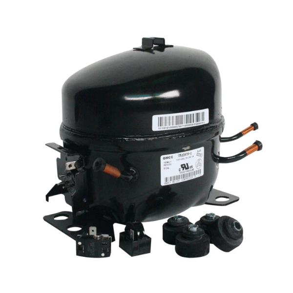 COMPRESOR GMCC DOMESTICO 1/4HP 750BTU/H R-134A 110V 3 TUBOS CSR LMBP (CON CAJA) FE65HTHU - Imagen 2