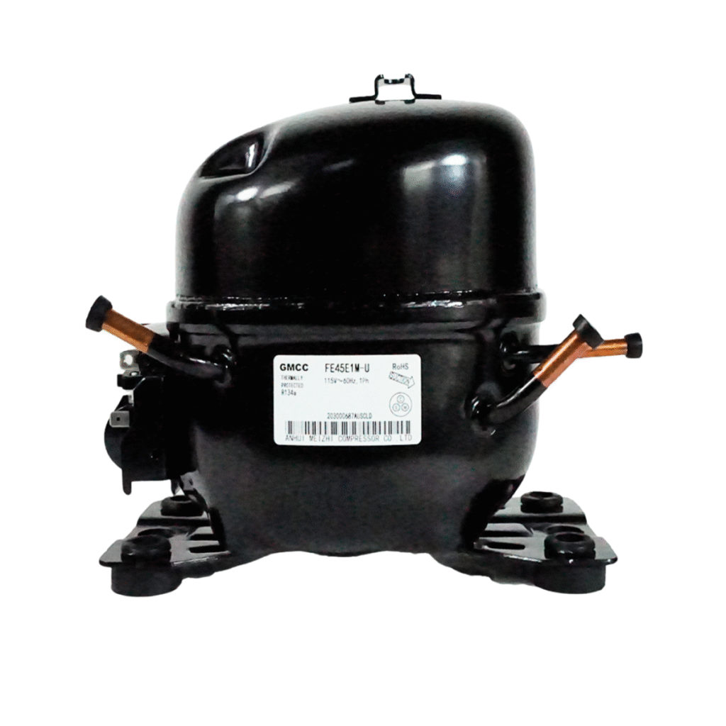 FE45E1M COMPRESOR GMCC DOMESTICO 1/6HP 650 BTU/H R-134A 110V 3 TUBOS CSR LMBP
